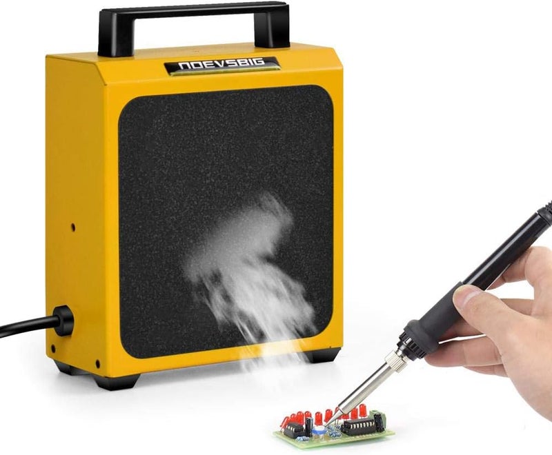 NOEVSBIG Solder Fume Extractor Smoke Absorber Remover Smoke Prevention Absorber Fume Extractor Smoke Fan Soldering Fan DIY Working Fan for Soldering Station Stained Glass Laser Cutter - Image 1